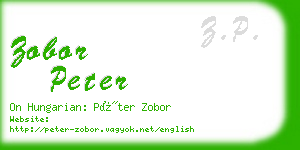 zobor peter business card